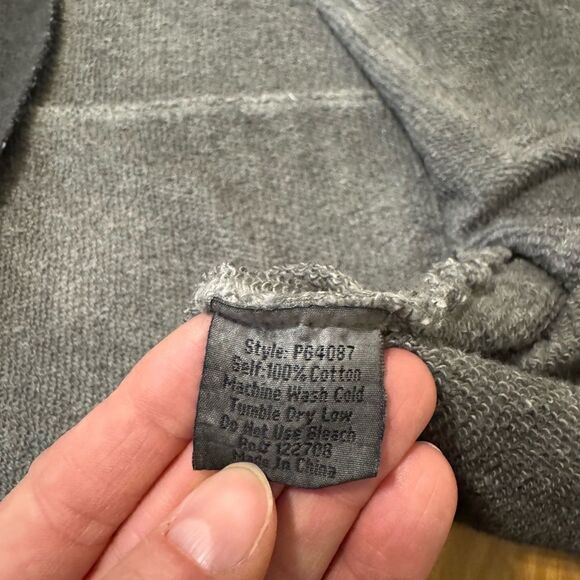 Pete&Greta Johnny Was Gray Draped Open Front Cardigan Hood Size XSmall - Picture 7 of 8